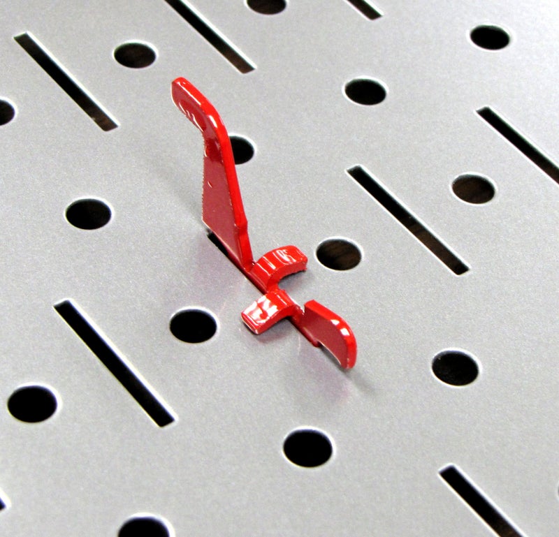 Wall Control Standard Slotted Hook Pack - Slotted Metal Pegboard Hooks Pegboard and Slotted Tool Board - Red - Image 4